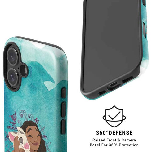 Disney Princess Moana with Pua and Heihei iPhone 16 Magsafe Impact Case